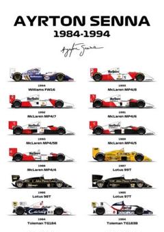 アイルトン・セナ　アートポスター A2版 アイルトン・セナ アートポスター A2版 F1 - メルカリ