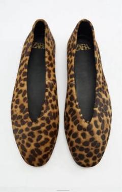 値下げ不可 ZARA レオパートバレエシューズ ZARA ヒョウ柄 フラットシューズ・バレエシューズ - メルカリ