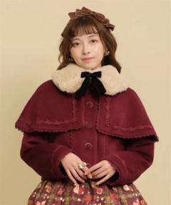 新品タグ付きaxes femme kawaii ローズフリルケープコート　赤系 m94358802653_1.jpg?1735979071