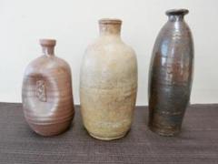 徳利□古い黄瀬戸(江戸期) とっくり 酒器 花瓶 時代物 骨董品□