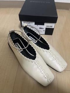 【正規品】ジルサンダー  アンクレットバレエシューズ　36 裏張済み Jil sander＊Ballerinas アンクレット付 バレエシューズ＊送料込