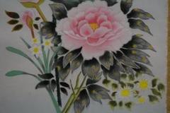 ブランド通販 真作/横山香秋/四季草花図/桐共箱付/布袋屋掛軸HF-69 - メルカリ 絵画
