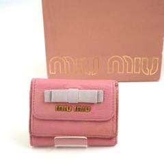 ✨未使用に近い✨　miumiu ミニ財布　レター　ペーパーミニ　リボン 2025年最新】miumiu レターの人気アイテム - メルカリ