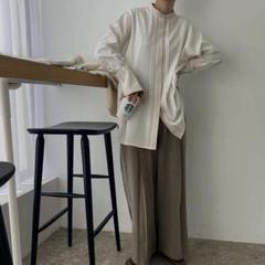 シャツ+ブラウス(長袖+七分) new color scheme long cuffs shirt ivory new color scheme long cuffs shirt ivory - メルカリ