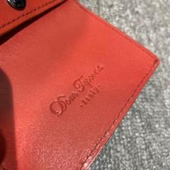 値下げ　財布　レザーウォレット　レッド