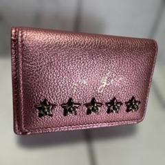 JIMMY CHOO ジミーチュウ 三つ折財布 スタッズ レザー メタリック