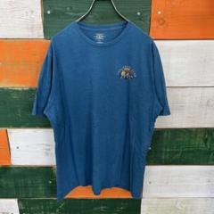 G.H.Bass & Co. ブルー Tシャツ Lサイズ バックプリント 古着