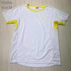 PUMA プーマ ランニング Tシャツ M ホワイト イエロー
