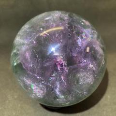 爆レア 絶品❗️レインボー☆フローライト 丸玉 パワーストーン☆天然石原石A655