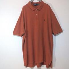 ポロ ラルフローレン 90s ポロシャツ 大きめ 定番 オレンジ