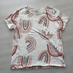 H&M♡レインボー 虹柄 総柄 Tシャツ 半袖 140
