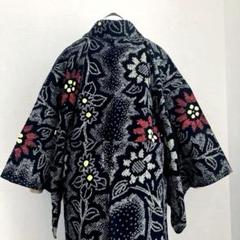有松鳴海絞り　浴衣　手縫い　向日葵・ヒマワリ　花唐草　上質　No.7-98