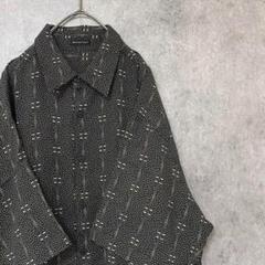 00s 半袖　柄シャツ　メンズ　古着　個性派