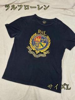 ［ラルフローレン］半袖Tシャツ　金のエンブレム　ブラック　サイズL