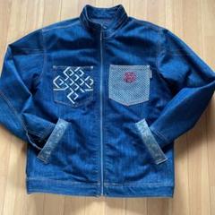 J.B JEANS SPORT 和柄刺繍デニムジャケット - メルカリ