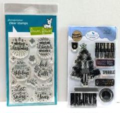 lawn fawn ・エリザベスクラフトデザイン　クリアスタンプ2点セット