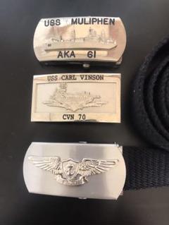 名作 米軍 海兵隊 ビンテージ 制服 コットン 白ベルト バックル付き ...