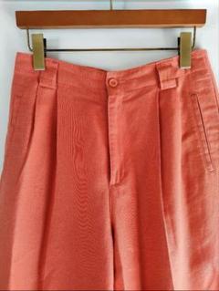 【輸入古着】Linen Cotton Pants サーモンピンク カラーパンツ