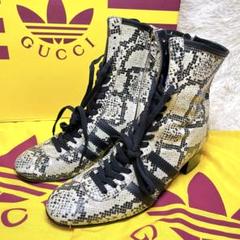 GUCCI✖️adidas パイソン ヒールブーツ サイドジップ