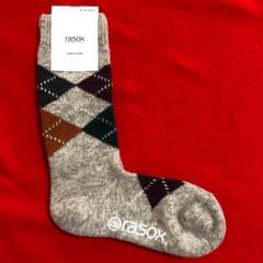 RASOX☆ラソックスL字型靴下Mサイズ24～26㎝：アーガイル・ウール／厚地のサムネイル