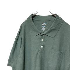無地　Croft&Barrow 半袖 ポロシャツ　グリーン　3XL