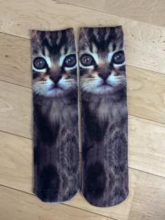 猫顔デザイン靴下
