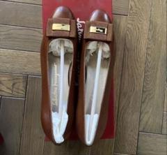 Salvatore Ferragamo Scozzese 6½ C タン