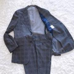 極美品✨タケオキクチ 洗えるスーツ セットアップ グレンチェック ストレッチ 3