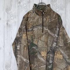 90s モシーオーク リアルツリー ツリーカモ ハーフジップ スウェット XL 00's MOSSY OAK リアルツリーカモ柄 ハーフジップ スウェット