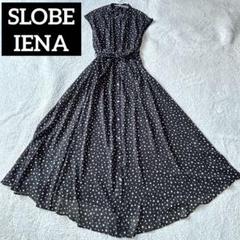 極美品 スローブイエナ 花柄ロングワンピース ウォッシャブル マルチ　ブラウン 極美品 スローブイエナ 花柄ロングワンピース ウォッシャブル