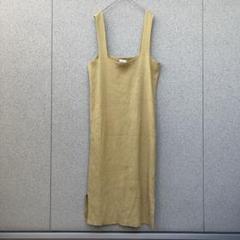 2320【LOWRYS FARM】F♡ジャンパースカート リブ編み スリット