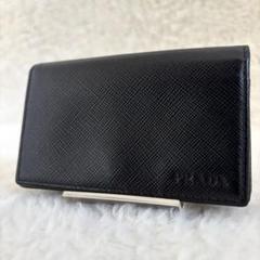 ✨️極美品✨️ PRADA プラダ サフィアーノレザー カードケース ブラック