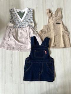 ベビー服 サロペットとワンピースセット
