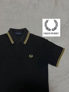 【美品】フレッドペリー　黒金　イングランド製　ブラック　ゴールド　美品 美品】Fred perry M12 イングランド製 黒×金 ブラックゴールド