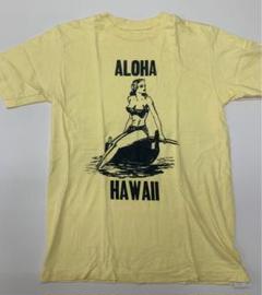 【日本製】ダブルワークス アロハ ハワイ Tシャツ イエロー