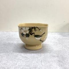 布志名焼 花入 高さ約20cm 民藝 レトロ インテリア 盃洗 花鳥 高さ9.0 cm 布志名焼 民藝 レトロ 杯洗 酒席 酒器