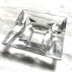 希少 Baccarat バカラ トーテム 灰皿 アッシュトレー トレイ 未使用 バカラ トーテム 灰皿 アッシュトレー 四角 スクエア 希少 角