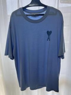AMI PARIS ハート刺繍 Tシャツ 青