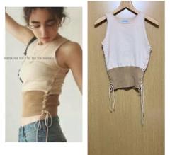 【値下げ】シールームリン　PAPER KNIT HOLE POLOトップス TOPS