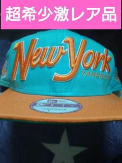 ヤンキースキャップ　NEW YORK刺繍ロゴ❢ ♦超激レア♦難アリ ヤンキースキャップNEW YORK刺繍ロゴ❢ ♢超激レア♢難アリ