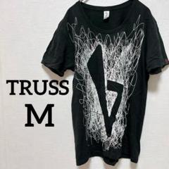 ✨️海外古着✨️TRUSS【Ｍ】Tシャツ ブラック 黒 イラスト