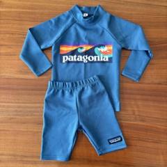 patagonia ラッシュガード 青