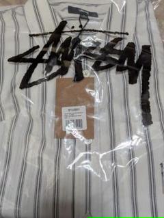 STUSSY オフホワイトストライプ Lサイズ 半袖シャツ試着のみ