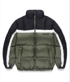 ⭐️即完売カラー⭐️ ワコマリア× ナンガ ダウン 美品 グレーグリーン Lサイズ 人気コラボ】ワコマリア × ナンガ Wネーム ダウンジャケット