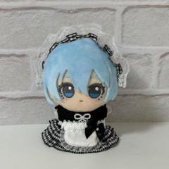 10～12cm　ぬい服　ちびぐるみ　ブルロ　いつぬい　ギンガムチェックメイド服