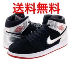 NIKE AIR JORDAN 1 MID ブラック×シルバー 28cm