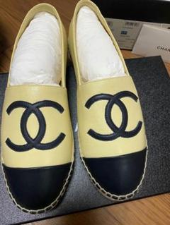 ◆シャネル◆ CHANEL エスパドリーユ レザー CC ロゴ 38