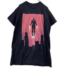 マーベル　アイアンマン テイクオフtシャツ 半袖 黒 プリント S【2983】