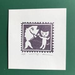 大野隆司　干支木版画 (とり年)「くなん、のりきろうか」 2005年 限定版 大野隆 干支木版画 (とり年)「くなん、のりきろうか」 2005年