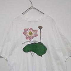 90s USA製　フラワー　花　ヴィンテージ　Tシャツ シングルステッチ　M